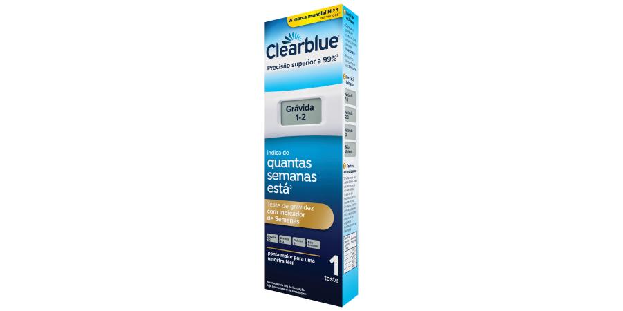 Teste de gravidez Clearblue Digital com indicador de semanas